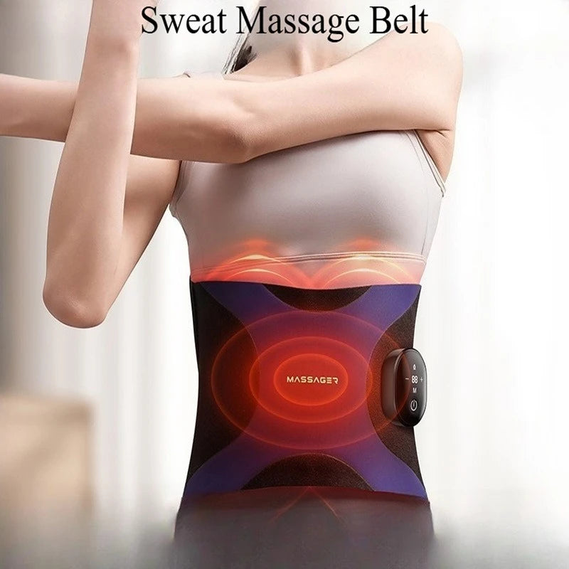 Massage belt heating burst sweat pulse lazy sports hot compress abdominal lumbar massager waist massager