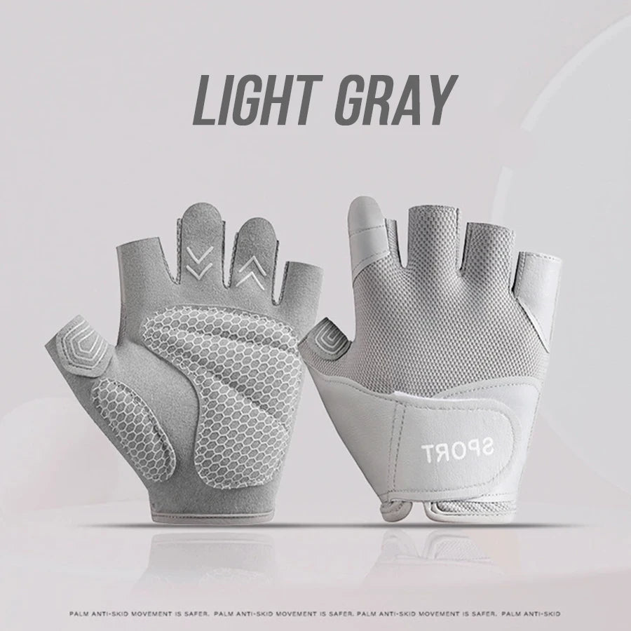 Fitness gloves - anti-slip, anti-curl, semi-fingered wrist guards for bar exercises, sports, cycling, yoga, outdoor activities.