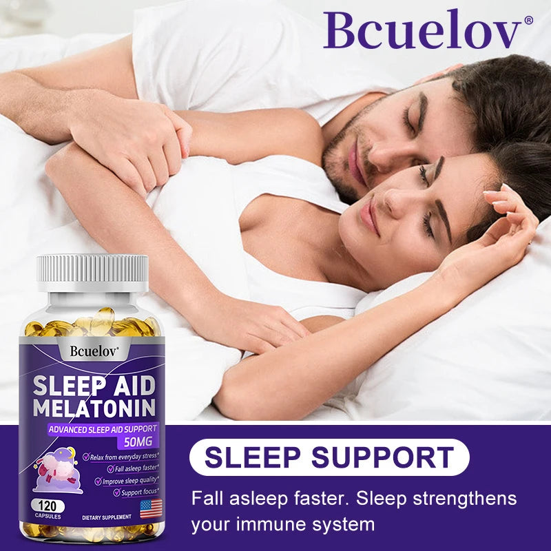 Melatonin 25mg Capsules Improve Sleep Quality Reliev Stress Sleep 120 Capsules