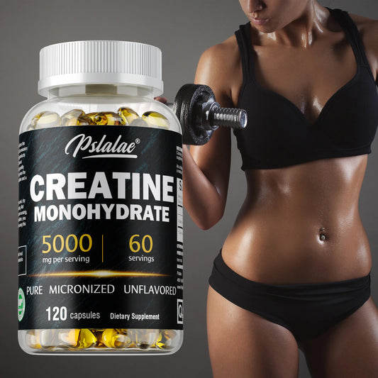 Creatine Monohydrate - Build Muscle, Improve Athletic Performance, Improve Energy Endurance , Promote Recovery - 120 Capsules