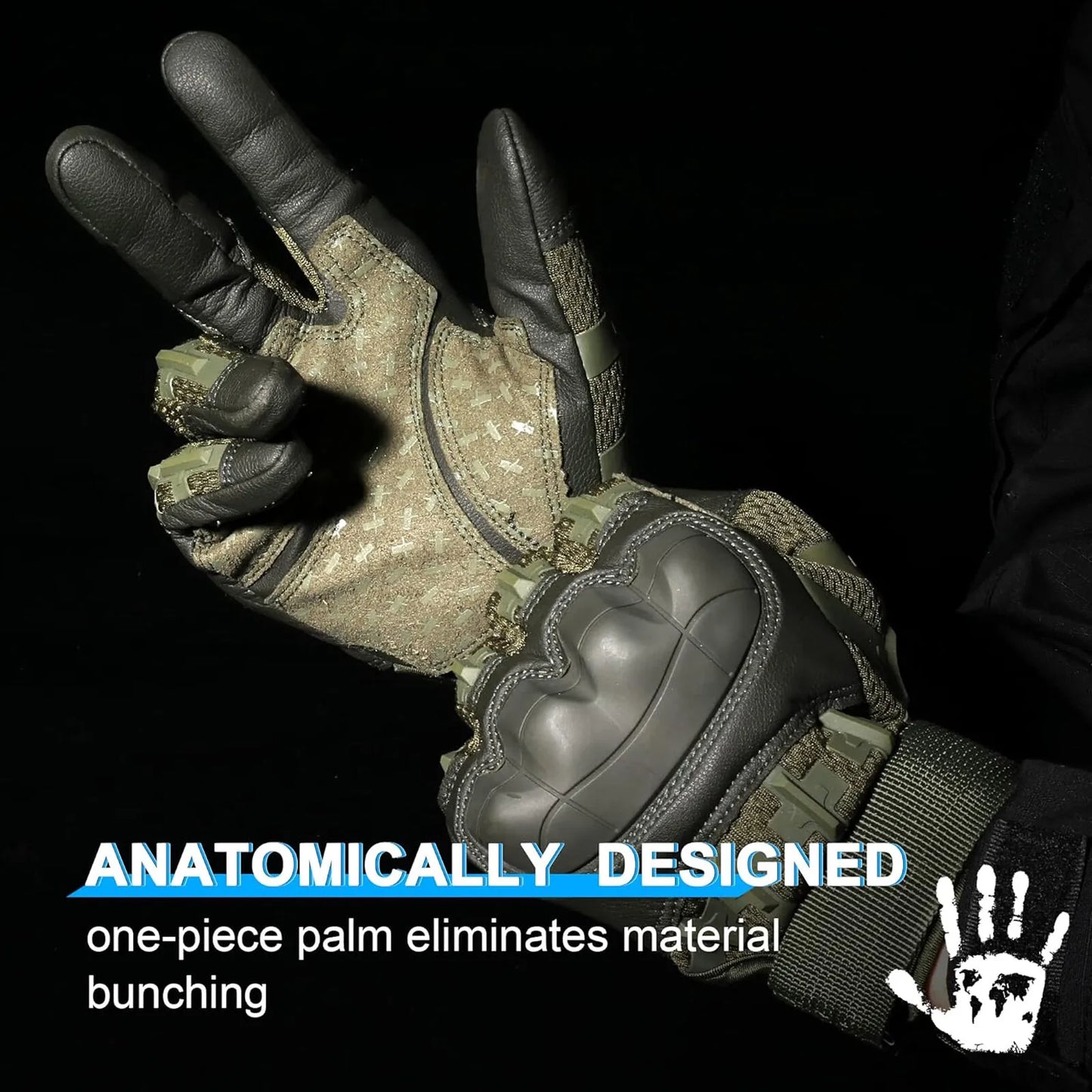 Tactical Full Finger Gloves for Men Ultimate Impact Protection Gloves Non-Slip Riding Shooting Fishing Multi-functional Gloves