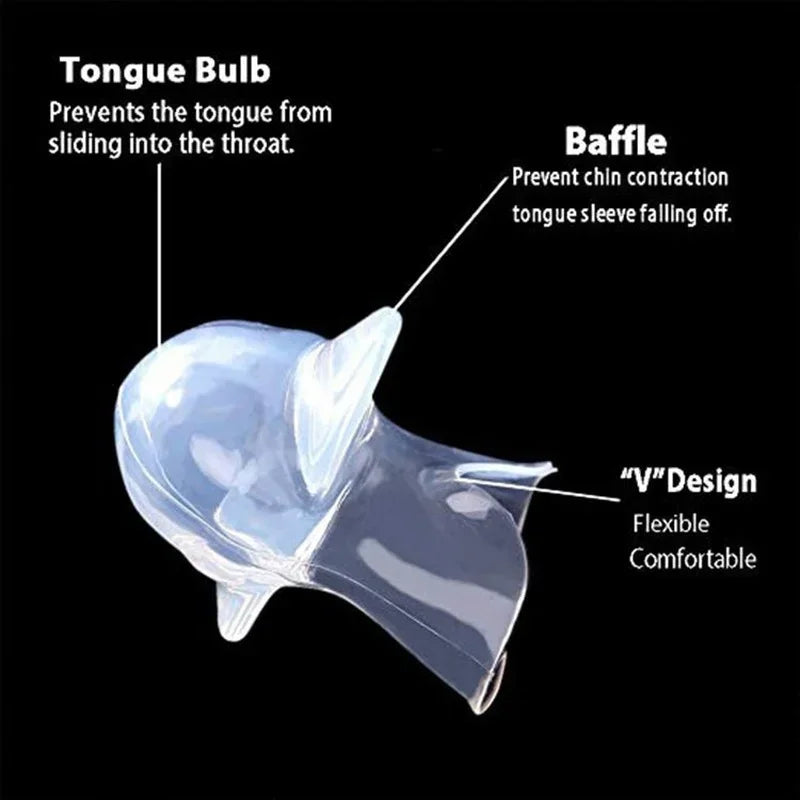 1PCMedical Silicone Anti Snore Device Apnea Aid Snore Stop Tongue Retainer Anti Snoring Mouthpiece