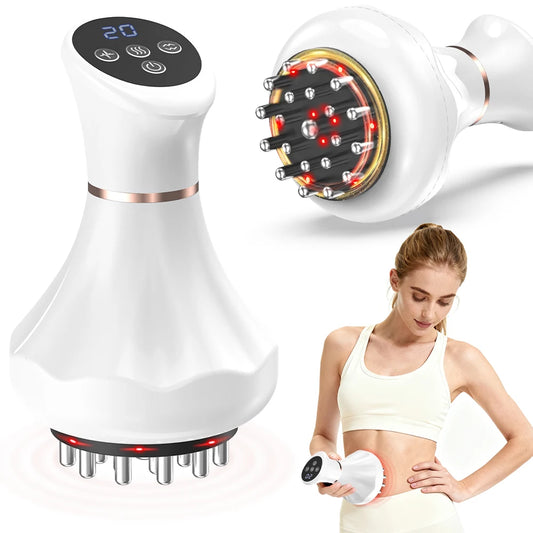 Lymphatic Drainage Massager & Anti-Cellulite Tool, Body Sculpting Machine with Heat Vibration Soothing Pulse for Legs Arms Hips