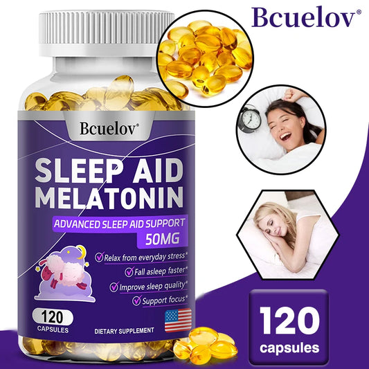 Melatonin 25mg Capsules Improve Sleep Quality Reliev Stress Sleep 120 Capsules