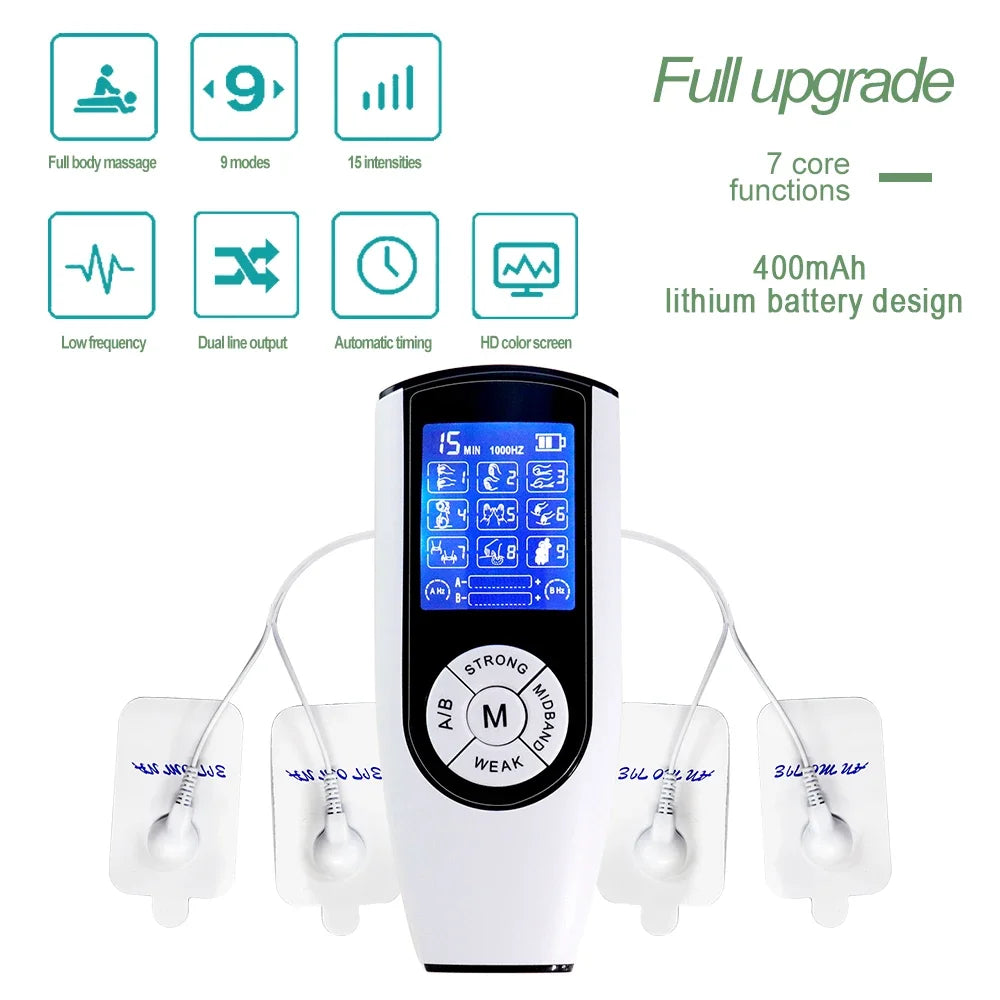 TENS Massager Cross Acupuncture Moxibustion EMS Muscle Stimulator for Pain Relief Whole Body Massage Digital Therapeutic Machine
