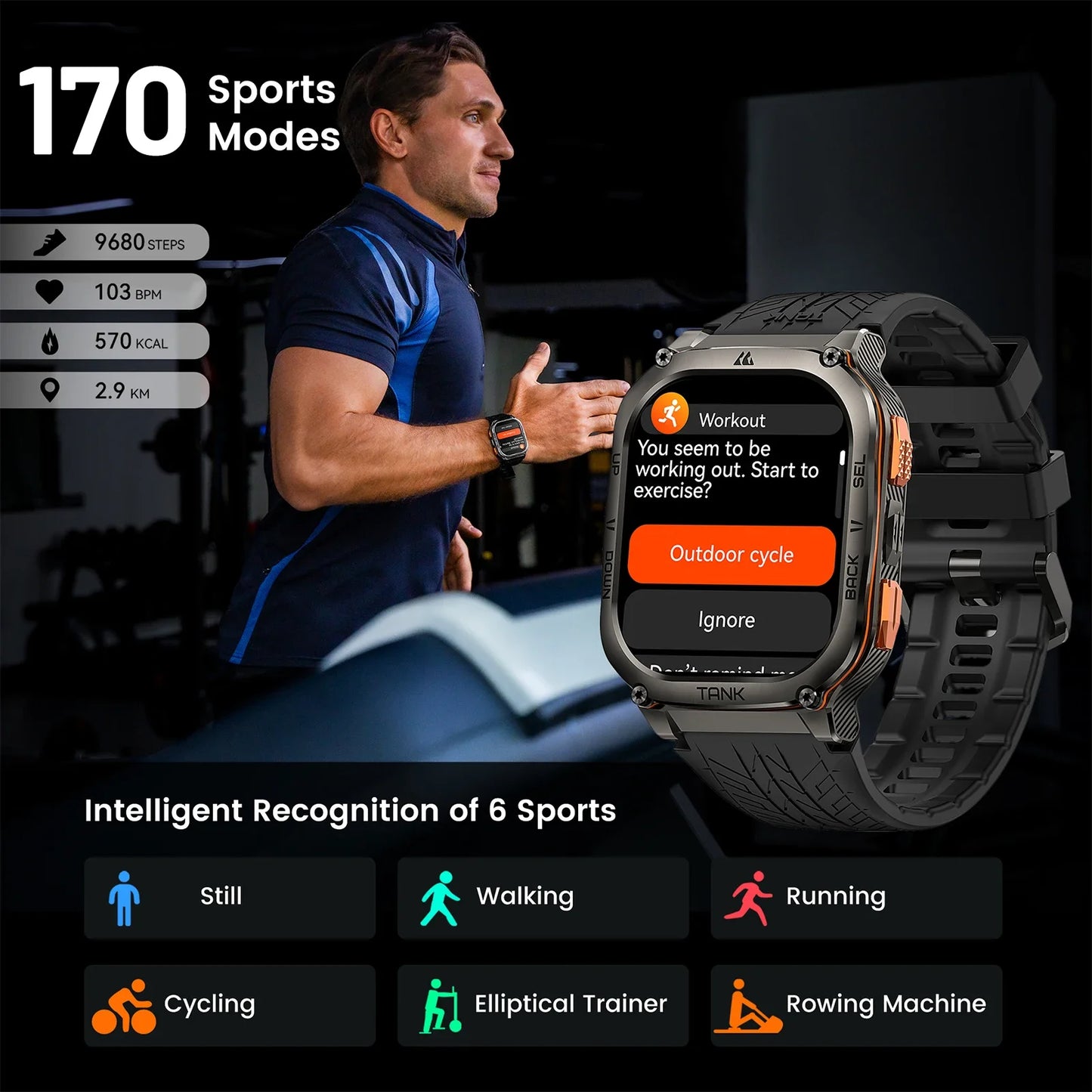2025 Original KOSPET TANK M3 Ultra GPS Smart Watch For Men Stainless Steel 5ATM IP69K Waterproof AOD AMOLED 24/7 Health Monitor