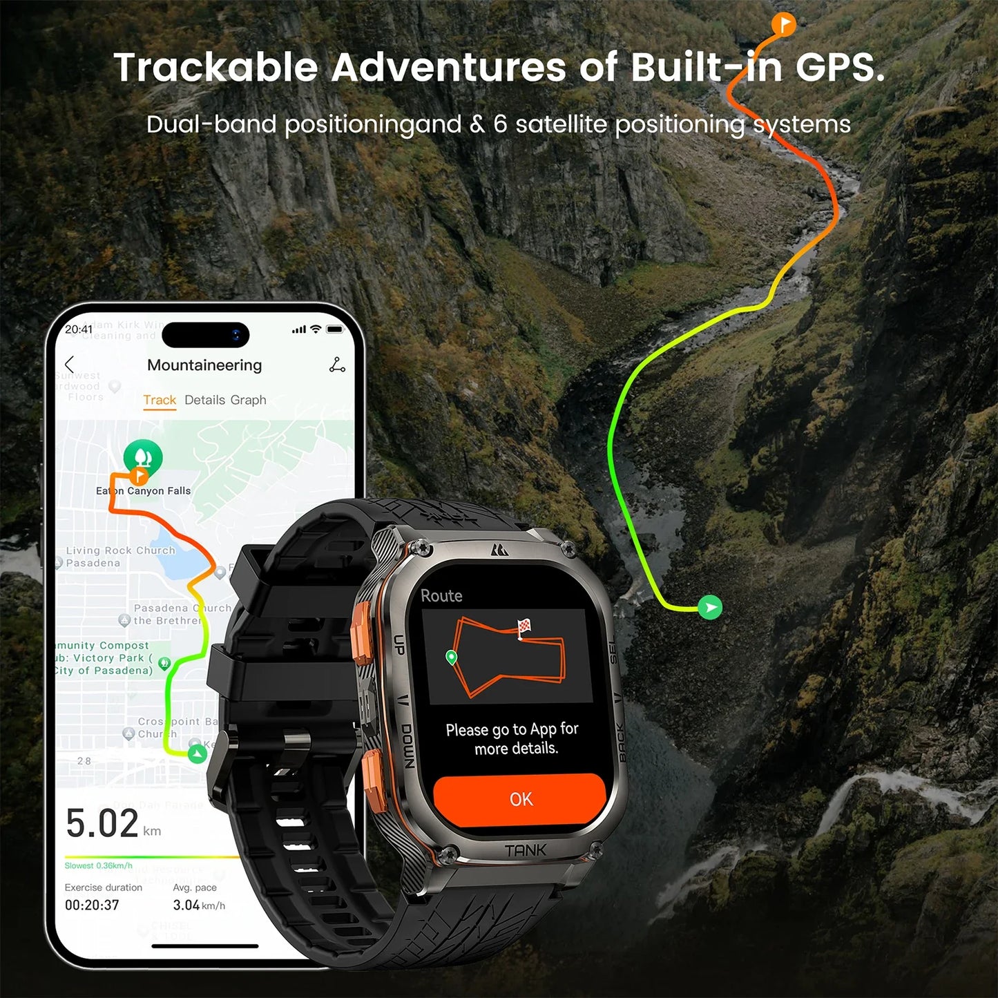 2025 Original KOSPET TANK M3 Ultra GPS Smart Watch For Men Stainless Steel 5ATM IP69K Waterproof AOD AMOLED 24/7 Health Monitor