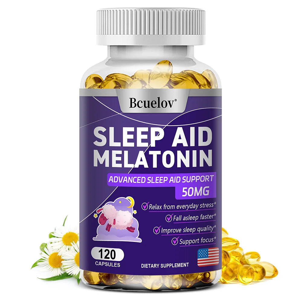 Melatonin 25mg Capsules Improve Sleep Quality Reliev Stress Sleep 120 Capsules