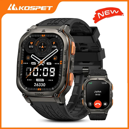 2025 Original KOSPET TANK M3 Ultra GPS Smart Watch For Men Stainless Steel 5ATM IP69K Waterproof AOD AMOLED 24/7 Health Monitor
